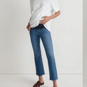 Madewell jeans Maternity Over-the-Belly Kick Out Crop Jeans Cherryville size 32p